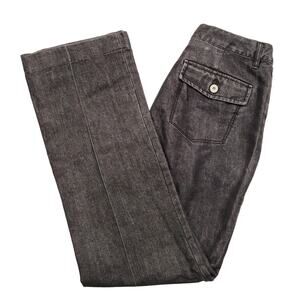 Chico's Platinum Jaycee Jeans Women's 1 (US 8) Metallic Black Mid Rise Trouser